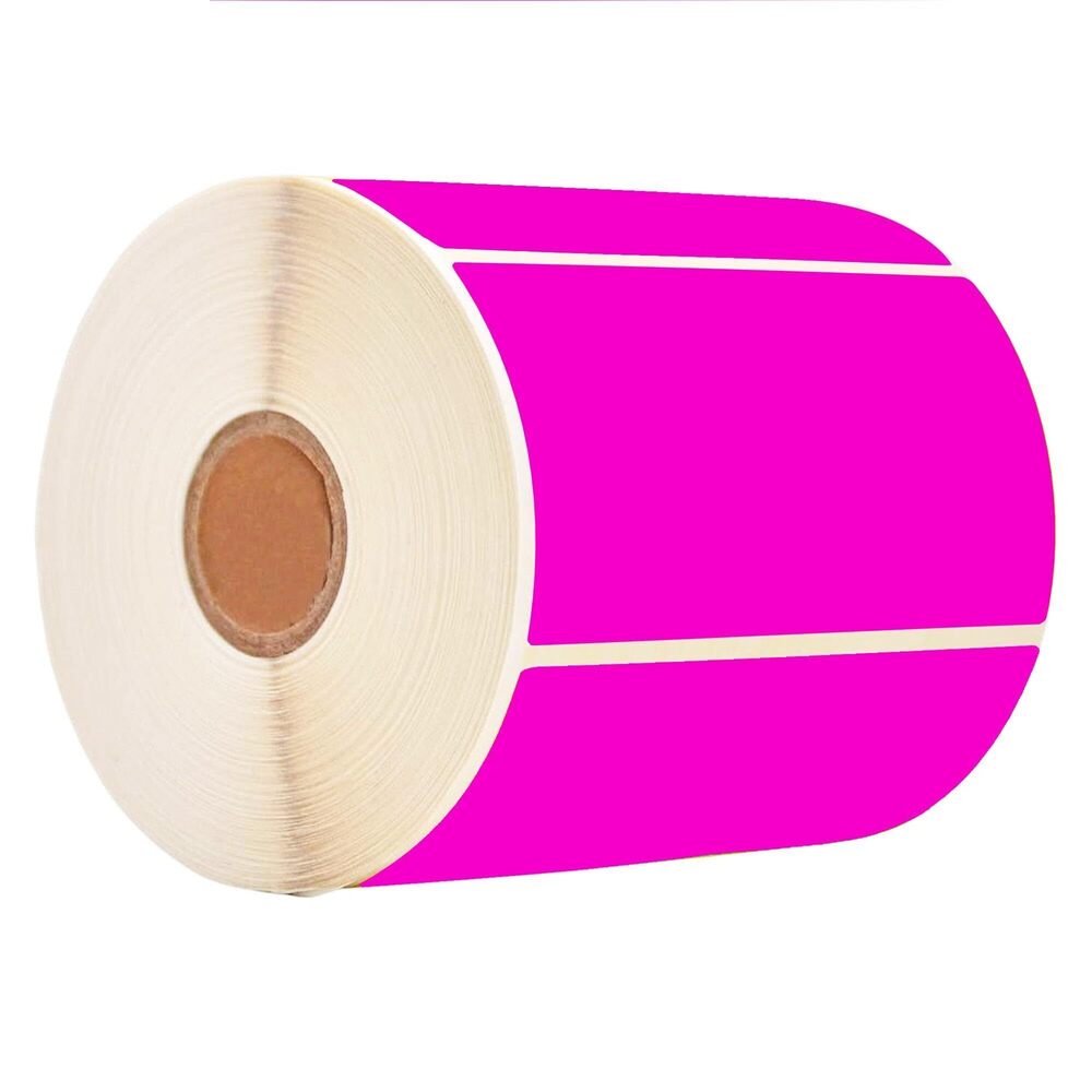 4012 Rectangular Pink Color Coding Label Stickers 2 x 3 Inch Color-Code